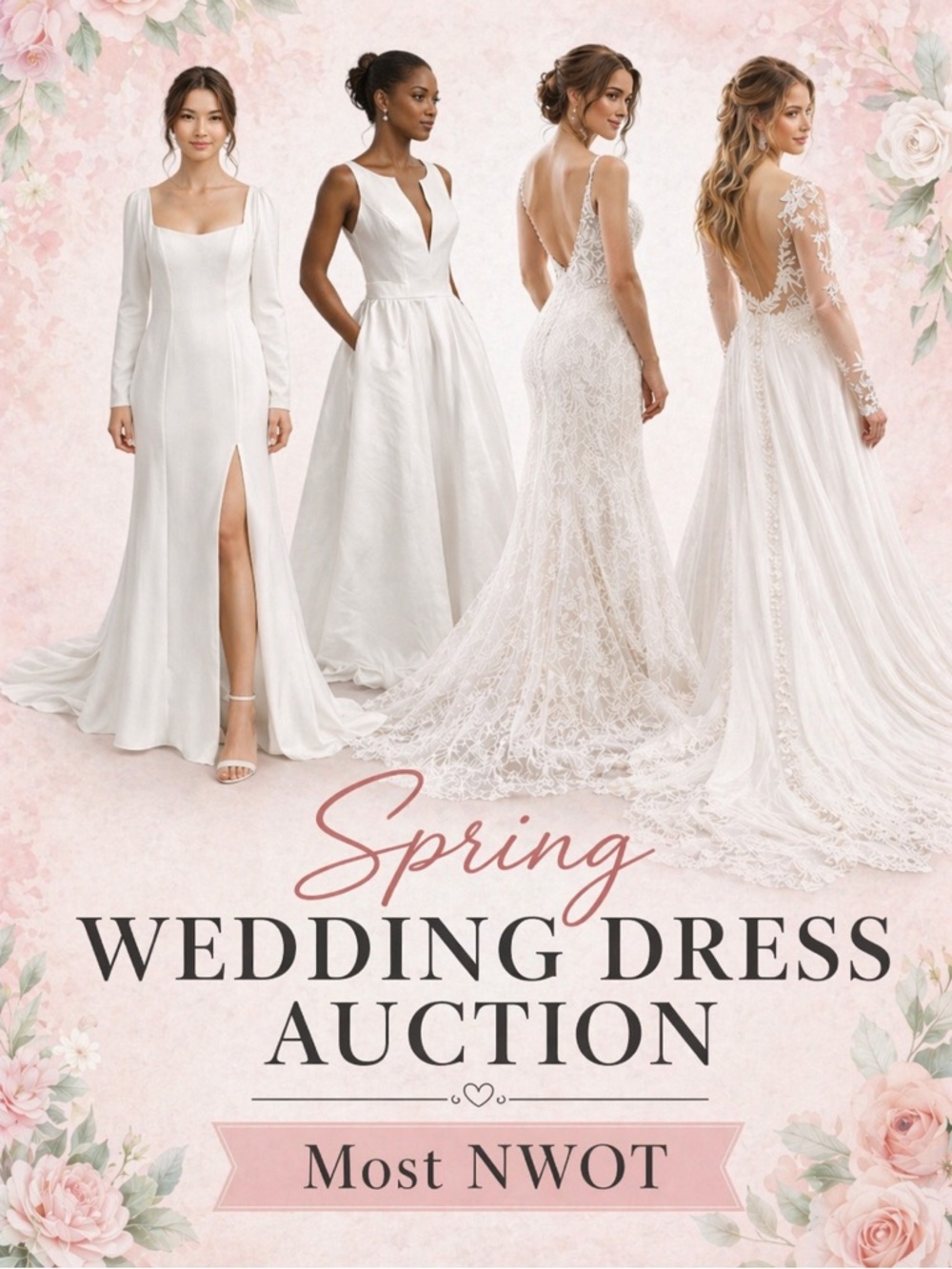 WEDDING DRESS AUCTION! NWOT White & Ivory Bridal Gowns - Assorted Styles & Sizes